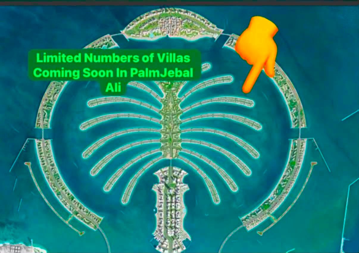 Palm Jebel Ali beachfront villas on the final Frond F release by Nakheel