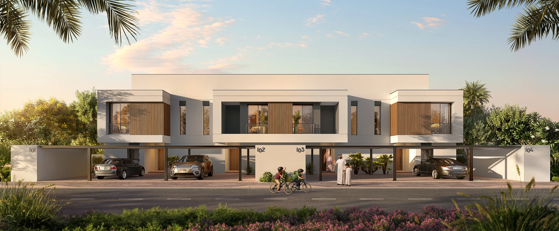 Al Ghadeer Gardens Phase 2 villas exterior by Aldar in Abu Dhabi