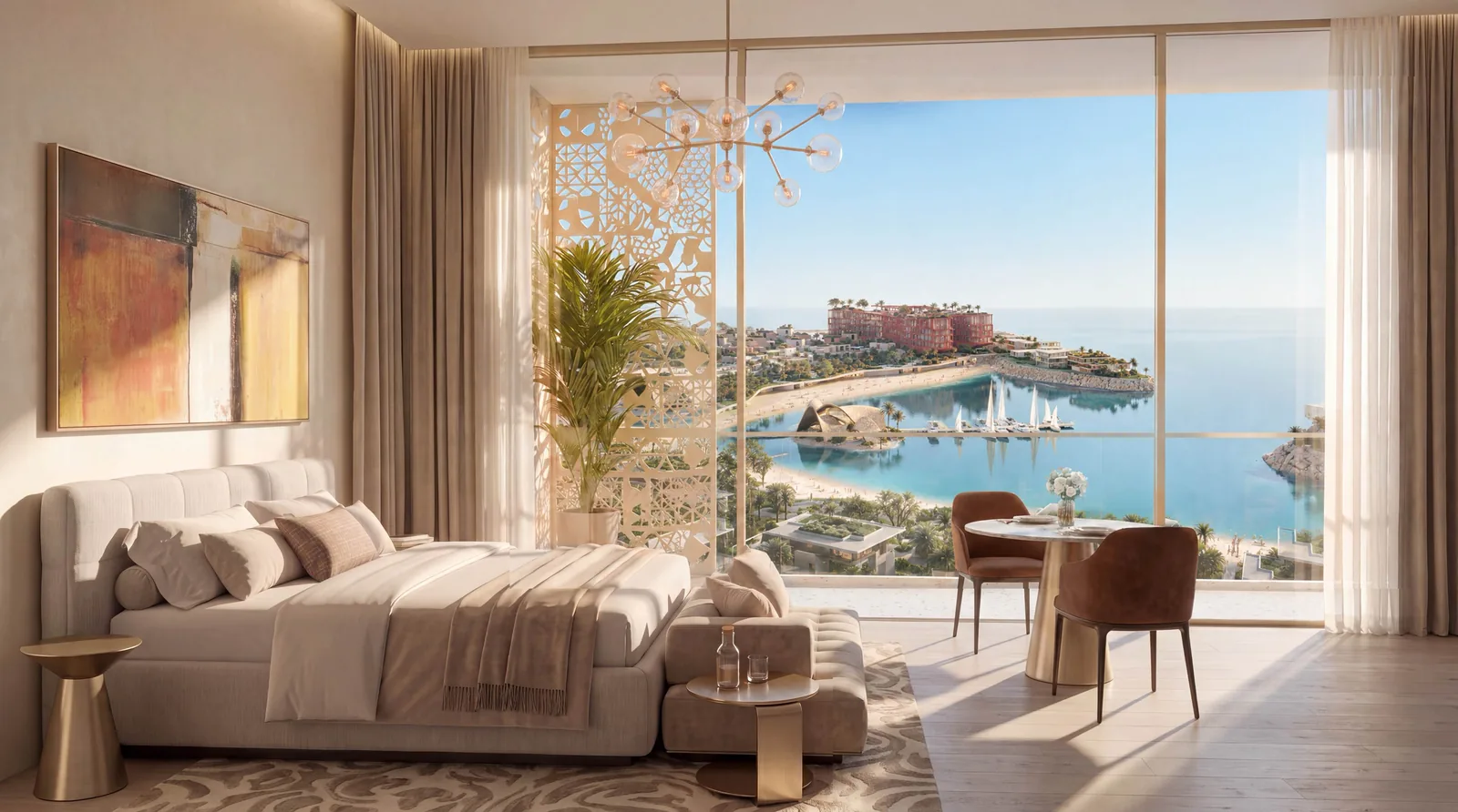 John Richmond Residences, Mira Coral Bay - Prices & Review Bedroom with sea view