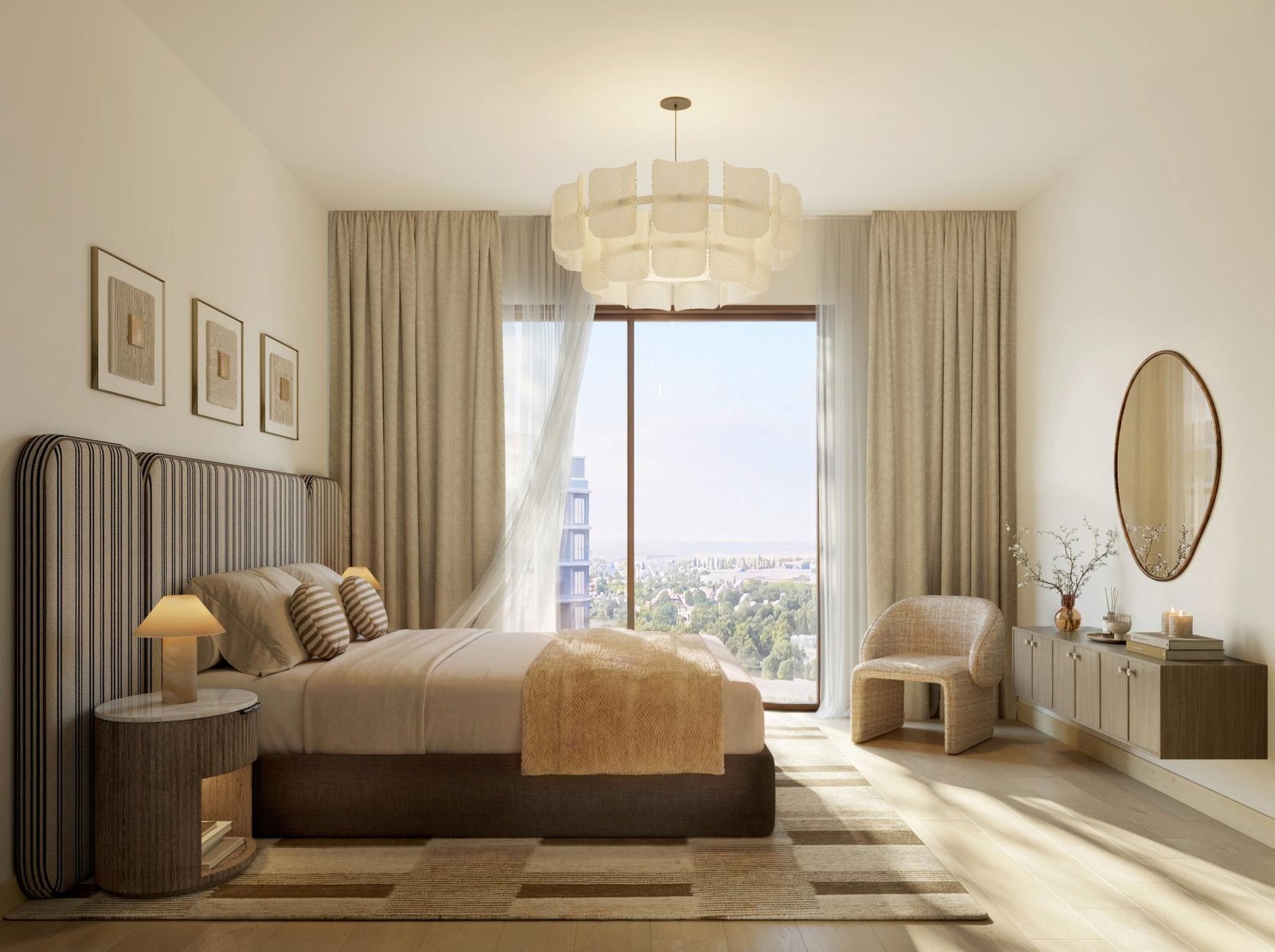 Canopies Yas Point master bedroom render