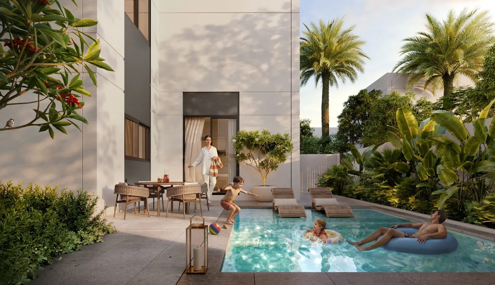 Al Ghadeer Gardens Review: Worth Buying in 2026? Private garden and pool at an Al Ghadeer Gardens villa