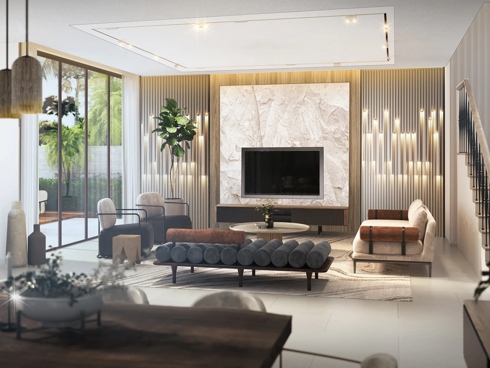 Damac Lagoons Review: A Good Investment in 2026? Interior living space in a Damac Lagoons home