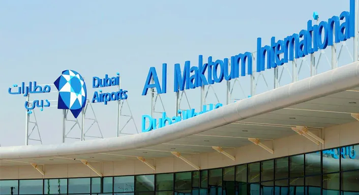 Emaar South Prices 2026: Villas, Apartments & Plans Al Maktoum International Airport terminal beside Emaar South in Dubai South