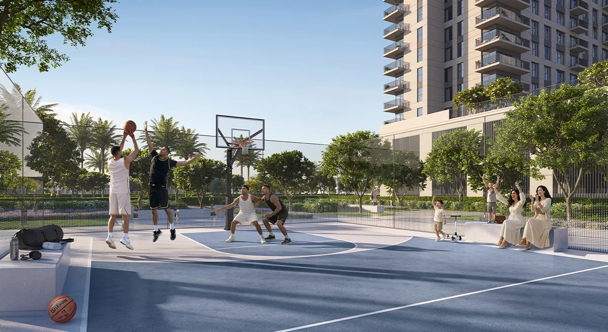 Emaar South Prices 2026: Villas, Apartments & Plans Sports courts and community amenities at Emaar South
