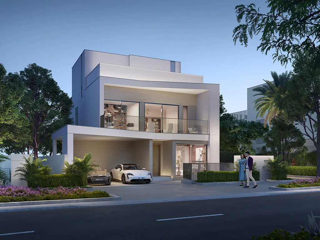 Emaar South Prices 2026: Villas, Apartments & Plans Modern four bedroom villa exterior at Golf Lane, Emaar South