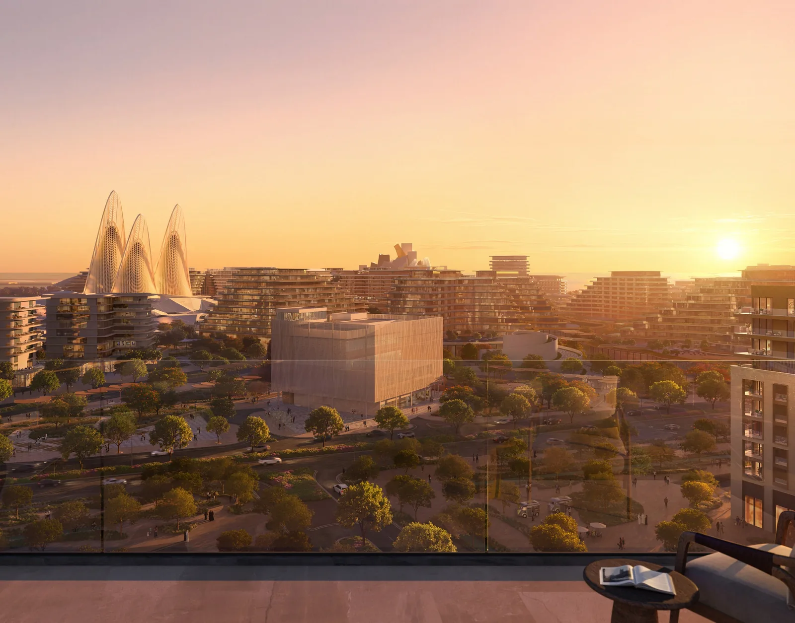 Sei Saadiyat by Aldar Review: Worth It in 2026? Saadiyat Cultural District at sunset