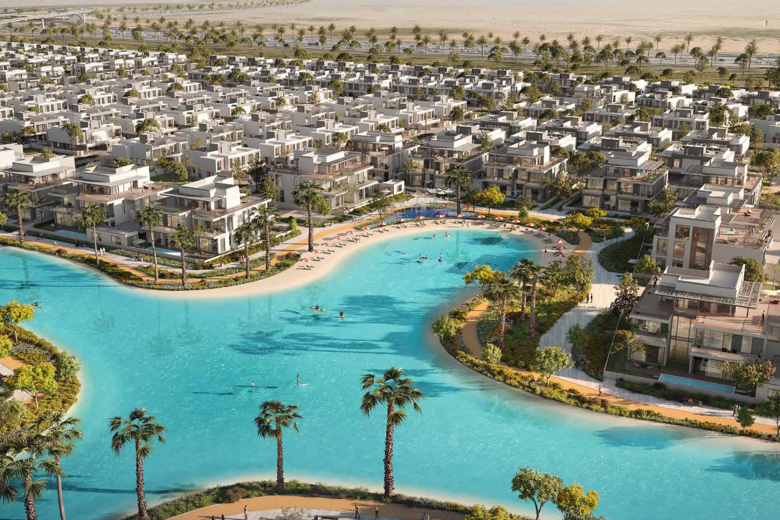 South Bay Dubai South Review: Worth the Price in 2026? Beach and promenade at South Bay, artist's impression